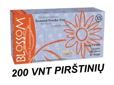 BLOSSOM Nitrilinės pirštinės L dydis 200 vnt su odos apsaugos dengimo technologija COATS - koloidine avižų sistema. Melsvai pilka spalva, be pudros, vienkartinės. PREMIUM QUALITY - AUKŠČIAUSIA KOKYBĖ BLOSSOM Nitrilinės pirštinės L dydis 200 vnt su odos apsaugos dengimo technologija COATS - koloidine avižų sistema. Melsvai pilka spalva, be pudros, vienkartinės. PREMIUM QUALITY - AUKŠČIAUSIA KOKYBĖ