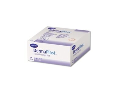 DERMAPLAST pleistras injekcijos vietai užklijuoti 4 cm x 1,6 cm 250 vnt. DERMAPLAST pleistras injekcijos vietai užklijuoti 4 cm x 1,6 cm 250 vnt.
