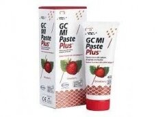 GC MI Paste Plus Recaldent braškių skonio dantų kremas su fluoru 40 g (35 ml)