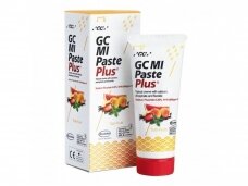 GC MI Paste Plus Recaldent įvairių vaisių skonio dantų kremas su fluoru 40 g (35 ml)