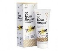 GC Tooth Mousse Recaldent vanilės skonio dantų kremas be fluoro 40 g (35 ml)