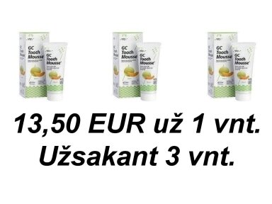 GC Tooth Mousse Recaldent melionų skonio dantų kremas be fluoro 40 g (35 ml). Po 13,50 EUR už 1 vnt. užsakant 3 vnt. GC Tooth Mousse Recaldent melionų skonio dantų kremas be fluoro 40 g (35 ml). Po 13,50 EUR už 1 vnt. užsakant 3 vnt.