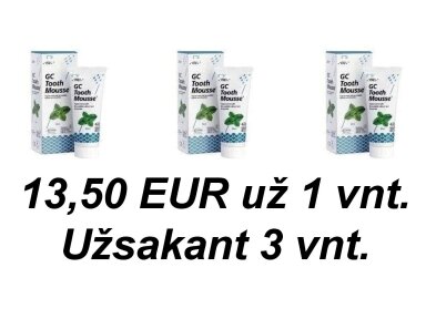GC Tooth Mousse Recaldent mėtų skonio dantų kremas be fluoro 40 g (35 ml). Po 13,50 EUR už 1 vnt. užsakant 3 vnt. GC Tooth Mousse Recaldent mėtų skonio dantų kremas be fluoro 40 g (35 ml). Po 13,50 EUR už 1 vnt. užsakant 3 vnt.