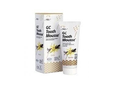 GC Tooth Mousse Recaldent vanilės skonio dantų kremas be fluoro 40 g (35 ml) GC Tooth Mousse Recaldent vanilės skonio dantų kremas be fluoro 40 g (35 ml)
