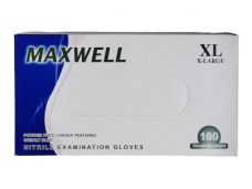 MAXWELL Nitrilinės pirštinės XL dydis 100 vnt, tamsiai mėlynos spalvos, be pudros, vienkartinės