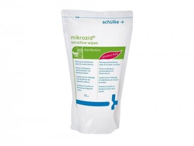 MIKROZID SENSITIVE WIPES Jumbo 200 vnt. - Servetėlės greitai paviršių dezinfekcijai be alkoholio pakelyje MIKROZID SENSITIVE WIPES Jumbo 200 vnt. - Servetėlės greitai paviršių dezinfekcijai be alkoholio pakelyje