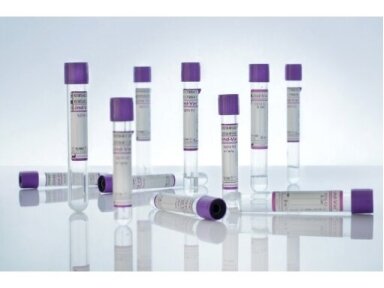 Vakuuminis kraujo mėginio surinkimo mėgintuvėlis 3 ml violetiniu kamšteliu 100 vnt.