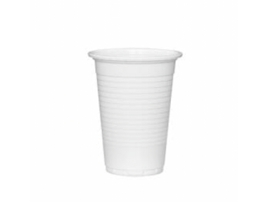 Vienkartiniai plastikiniai puodeliai 200 ml, balti, 100 vnt. Vienkartiniai plastikiniai puodeliai 200 ml, balti, 100 vnt.
