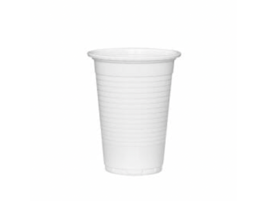Vienkartiniai plastikiniai puodeliai 200 ml, balti, 100 vnt. Vienkartiniai plastikiniai puodeliai 200 ml, balti, 100 vnt.