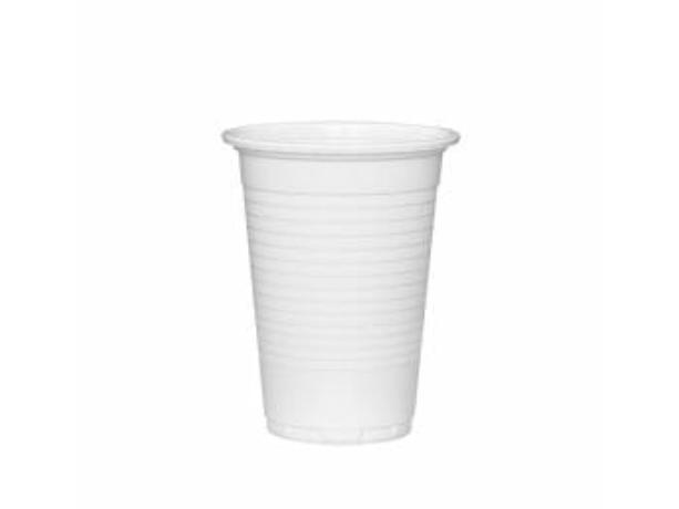 Vienkartiniai plastikiniai puodeliai 200 ml, balti, 100 vnt. Vienkartiniai plastikiniai puodeliai 200 ml, balti, 100 vnt.